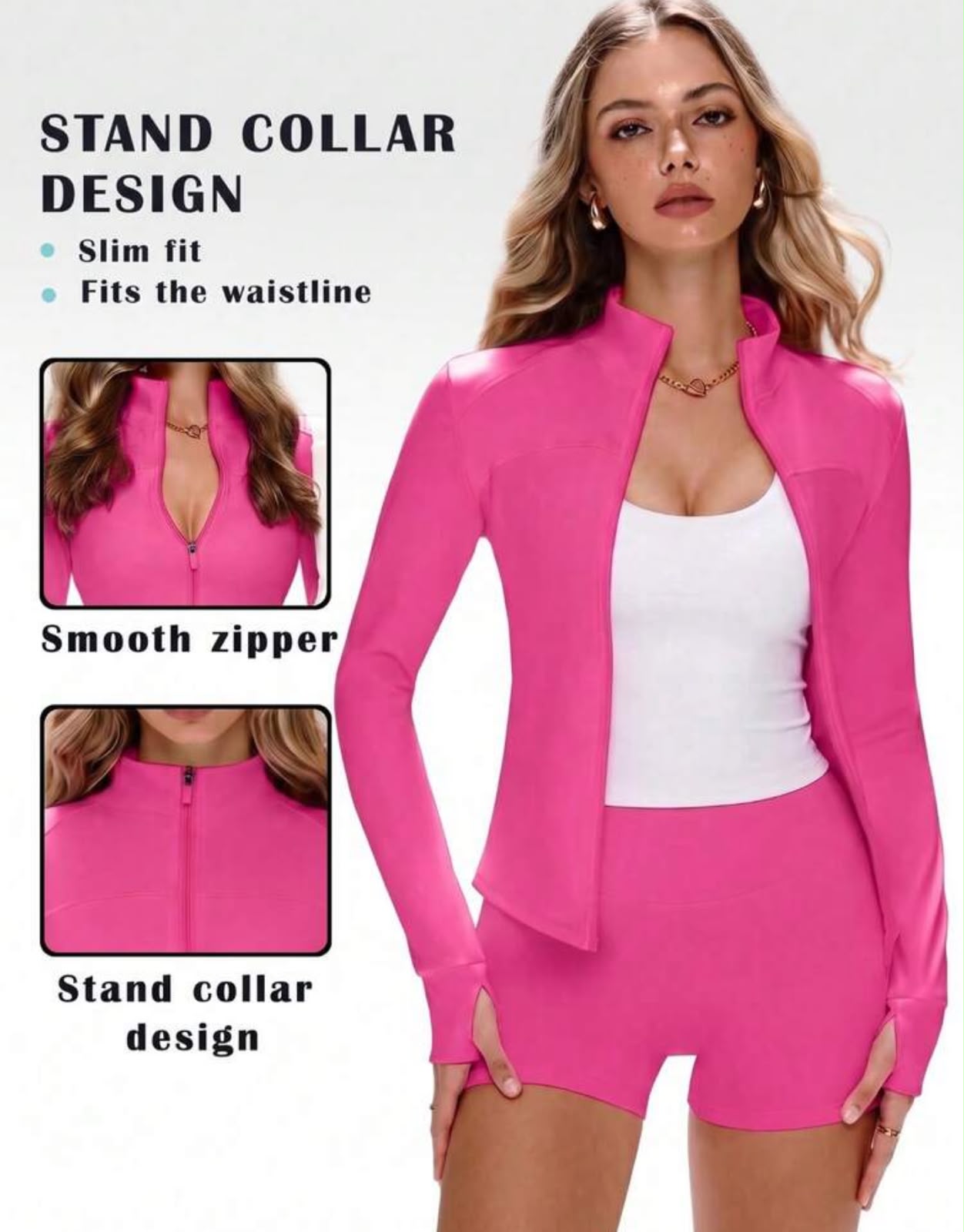 Abrigo deportivo fucsia