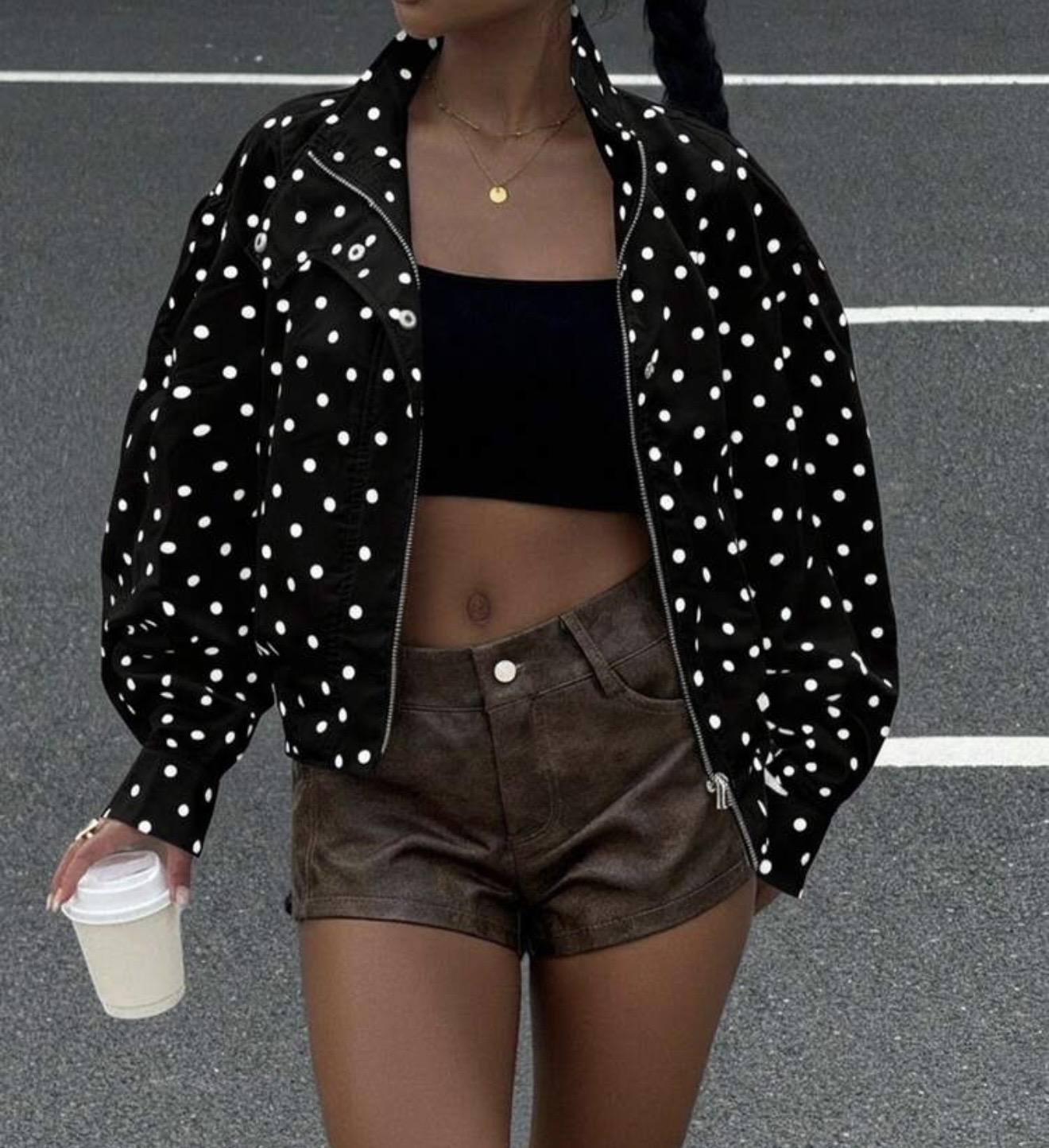 Chaqueta/Polka dots Negro · foto 2 de 2