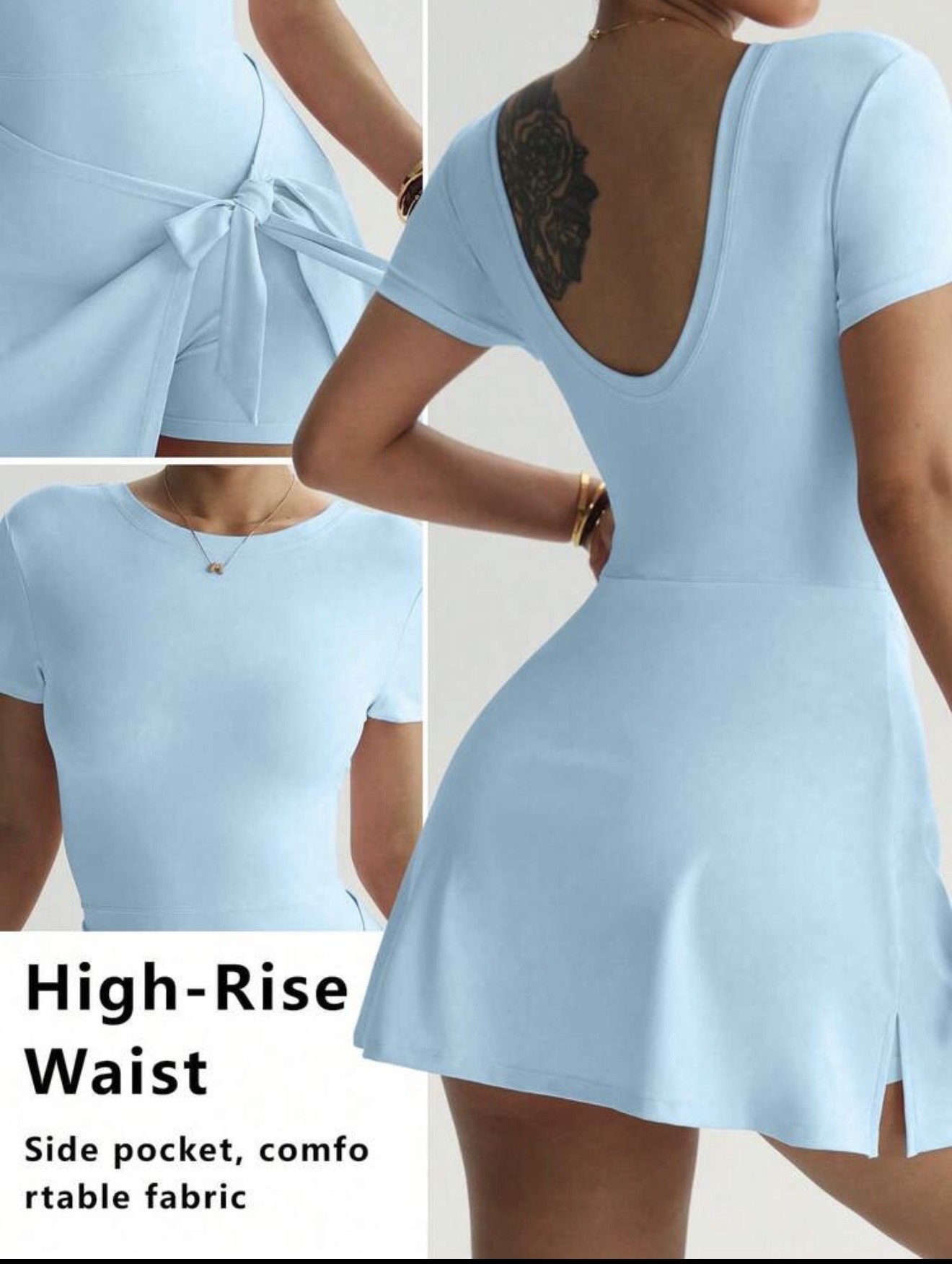 Vestido Deportivo Celeste · foto 2 de 2